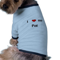 Eu amo meu Pug roupas para animais de estimação