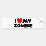 Eu amo meu zombi adesivo