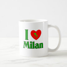 Eu amo Milão Italia Canecas