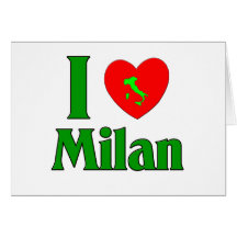 Eu amo Milão Italia Cartões