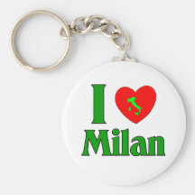 Eu amo Milão Italia Chaveiro