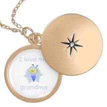 Eu amo minha avó (o menino flutterby) colar personalizado