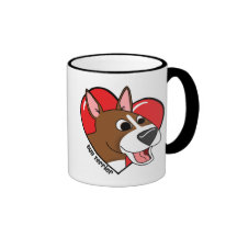 Eu amo minha caneca de bull terrier (os desenhos a