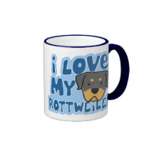 Eu amo minha caneca de Rottweiler