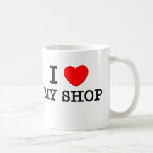 Eu amo minha loja caneca