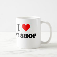 Eu amo minha loja caneca