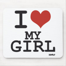Eu amo minha menina mousepad