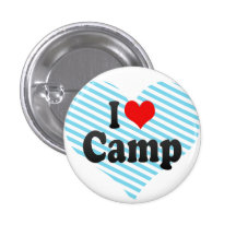 Eu amo o acampamento pins