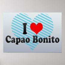 Eu amo o bonito de Capao, Brasil Posteres