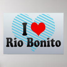 Eu amo o bonito de Rio, Brasil Posteres