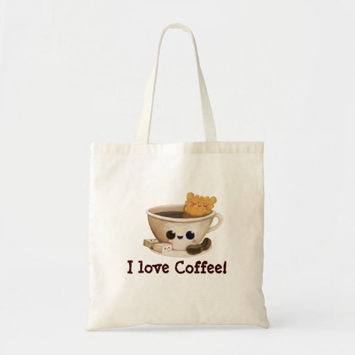 Eu amo o café - o texto feito sob encomenda - bolsas para compras