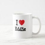 Eu amo o costume do coração de Eddie personalizado Caneca