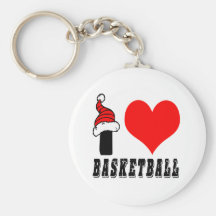 Eu amo o design do basquetebol chaveiros