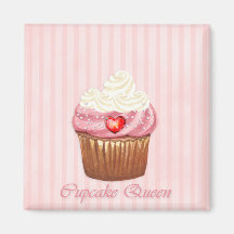 Eu amo o ímã do refrigerador dos cupcakes imãs de geladeira