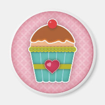 Eu amo o ímã dos cupcakes ima