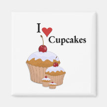 Eu amo o ímã dos cupcakes imas
