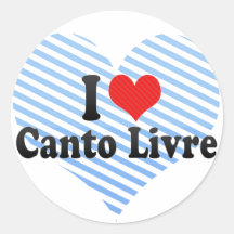 Eu amo o Livre do Canto Adesivos Em Formato Redondos