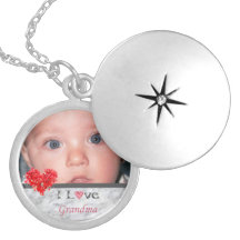 Eu amo o Locket da foto da avó Bijuteria