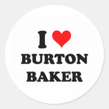 Eu amo o padeiro de Burton Adesivos