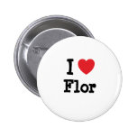 Eu amo o t-shirt do coração de Flor Boton