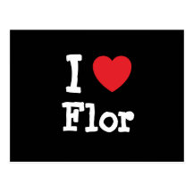 Eu amo o t-shirt do coração de Flor Cartão Postal