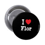 Eu amo o t-shirt do coração de Flor Pins