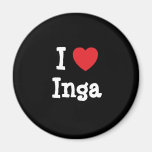 Eu amo o t-shirt do coração de Inga Imãs