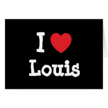 Eu amo o t-shirt do coração de Louis Cartão