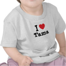 Eu amo o t-shirt do coração de Tama