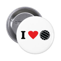 Eu amo o voleibol botons