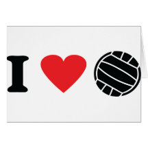 Eu amo o voleibol cartões