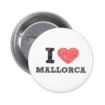 Eu amo Palma de Maiorca Botons