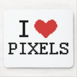 Eu amo pixéis do coração dos pixéis/I Mouse Pad
