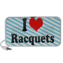 Eu amo raquetes caixinhas de som para viagem