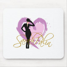 Eu amo Sarah Palin Mousepads