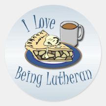 Eu amo ser Lutheran! Adesivos Em Formato Redondos