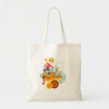 Eu amo skateboarding! bolsa de lona
