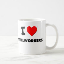 Eu amo Steelworkers Caneca