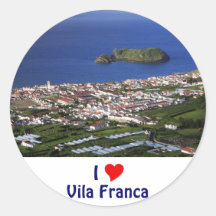 Eu amo Vila Franca Adesivos