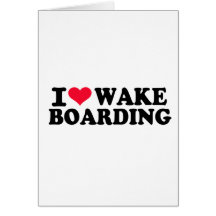 Eu amo Wakeboarding Cartão