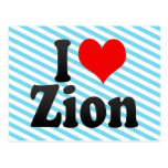 Eu amo Zion Cartões Postais