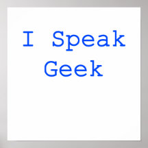 Eu falo o geek poster