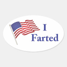 Eu Farted etiqueta Adesivos Ovais