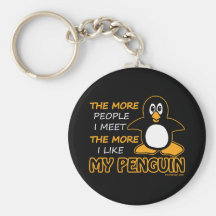 Eu gosto de meu pinguim chaveiro