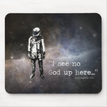 "Eu não ver nenhum deus acima aqui…", Yuri Gagarin Mousepad