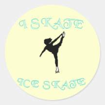 Eu patino, skate de gelo adesivo