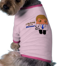 "Eu pertenço a uma roupa do doutor" animal de esti Roupa Para Caes