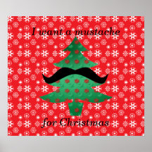 Eu quero um bigode para o Natal Pôsteres