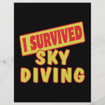 EU SOBREVIVI A SKYDIVING MODELOS DE PANFLETO