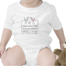 Eu sou bonito, t-shirt engraçado afortunado do beb
